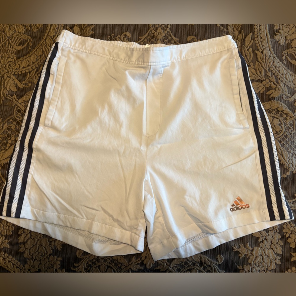 Adidas Vintage Sports Shorts Climalite White for Men Size XL Logo Good Condition